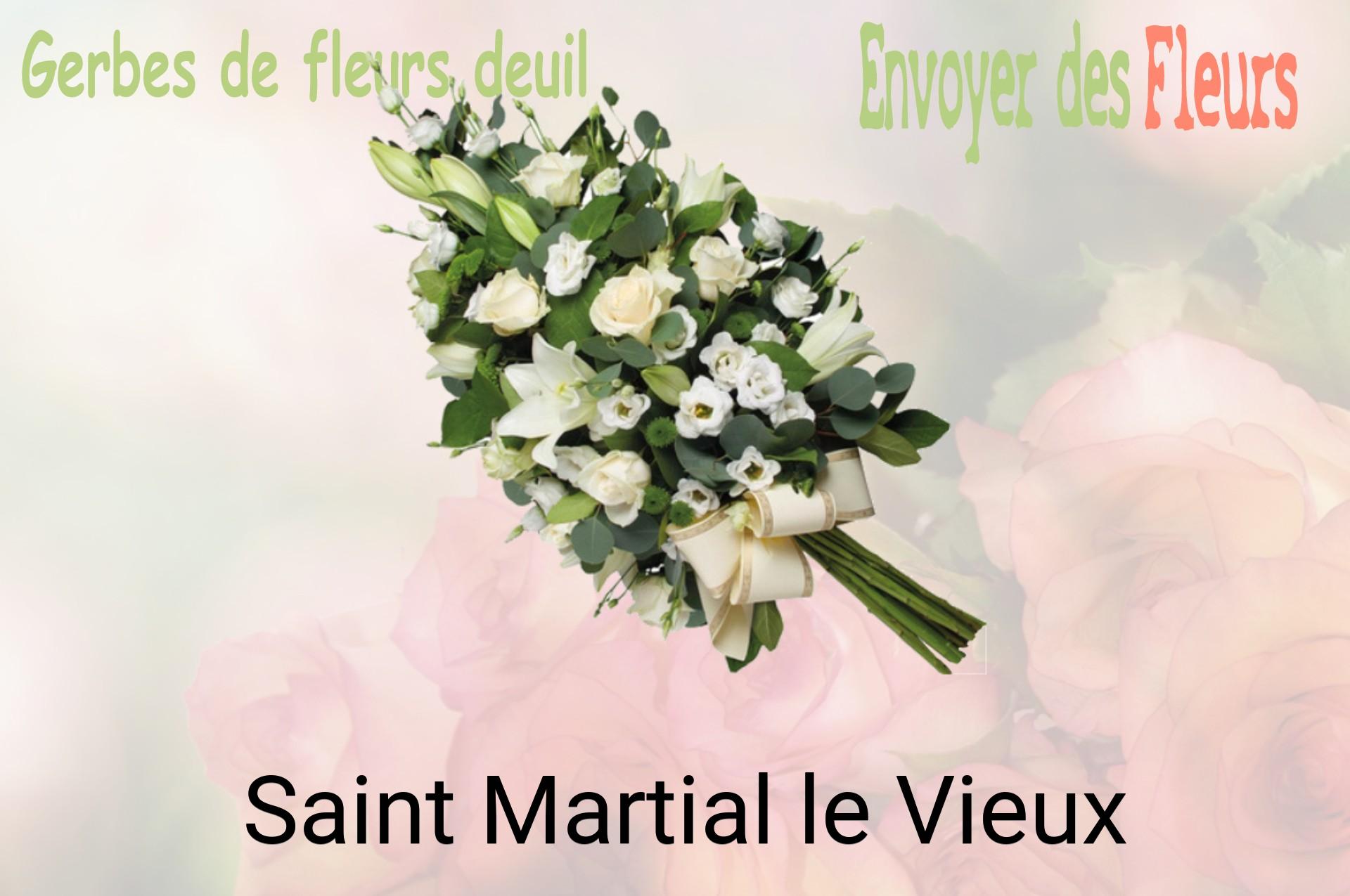 Gerbe de fleurs de deuil livrée à Saint-Martial-le-Vieux
